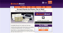 Desktop Screenshot of echeckdirect.com